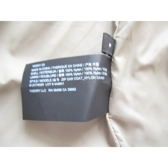 New Women Theory Full Zip Button Snap Pale Green Nylon Jacket Sz S (WS69) - Picture 11 of 11